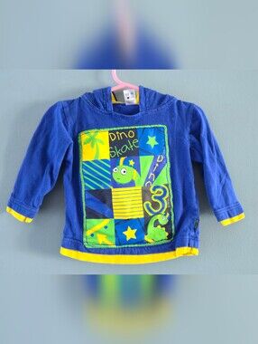 Little Tikes Blue Dino Skate Hoodie 12-18m